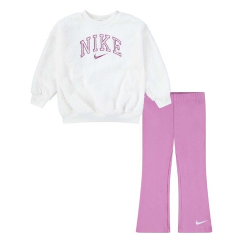 Kids' Nike Swoosh Spirit Crewneck Sweatshirt and Leggings Set
