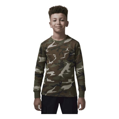 Jordan Brooklyn Essentials Big Kids Camo Long Sleeve Top