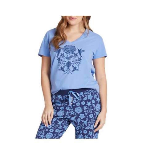  Womens Blue Jay Bird Species V-Neck T-Shirt : Clothing