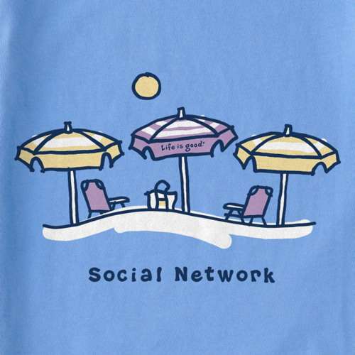 Women's Life is Good Social Network Umbrellas Crusher-LITE T-Shirt