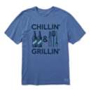Men's Life is Good Chillin' and Grillin' Beer and BBQ T-Shirt