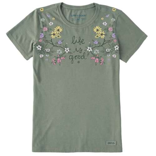 Women's Life is Good Woodland Florals Crusher T-Shirt