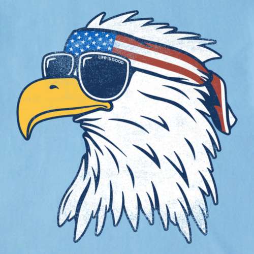 Men's Life is Good Patriotic Eagle Crusher-LITE T-Shirt