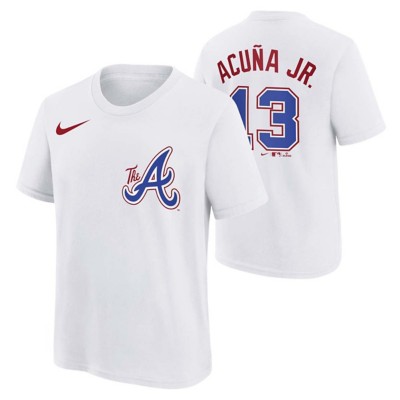 Nike Men's Atlanta Braves Ronald Acuña Jr. #13 Navy T-Shirt