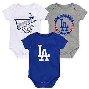 MLB Los Angeles Dodgers Toddler Boys' 3pk T-Shirt - 4T