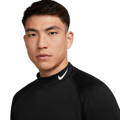 Men's Nike Pro Dri-FIT Warm Long Sleeve Mock Neck Compression Shirt ...