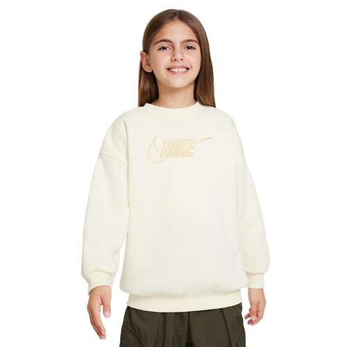 Girls Nike Sportswear Club Fleece Center Logo Crewneck Sweatshirt