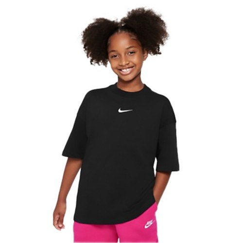 Girls Nike Sportswear Premium Essentials Oversized Shirt Medium Black