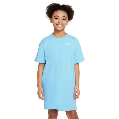 Girls' nike Blue Sportswear  Shirt Dress