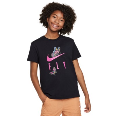 Kids' Nike crimson Sportswear Fly T-Shirt