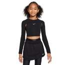 Girls' Nike Dri-FIT Cutout Long Sleeve Crop Top