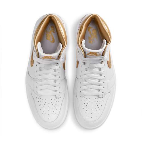 Women's Jordan Air 1 Retro High OG "White and Gold"  Shoes