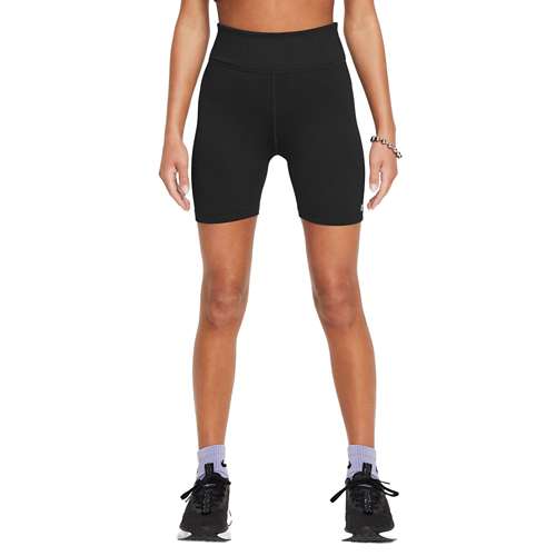 Girls' Nike One Dri-FIT Ribbed Biker Shorts