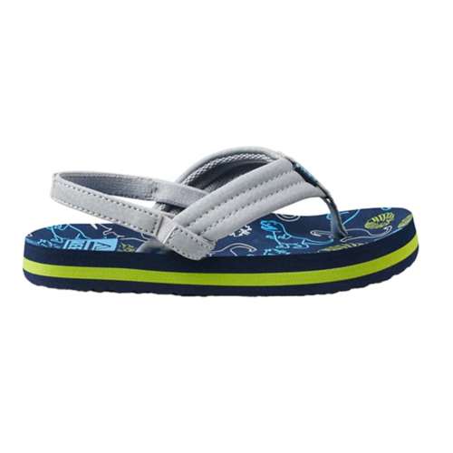 Little Kids' Reef Little Ahi Flip Flop Black sandals