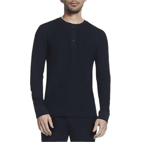 Men's Skechers GO KNIT Waffle Long Sleeve Henley