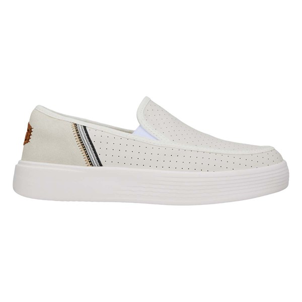 Women's HEYDUDE Sunapee Perf Leather Shoes Regular 7 White
