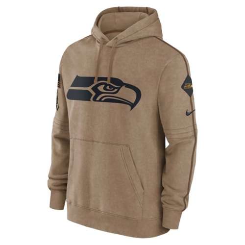 Men's Nike Brown Seattle Seahawks 2023 Salute to Service Club Pullover Hoodie Size: Small