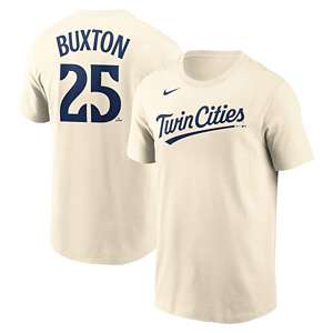 Nike Men's Minnesota Twins Byron Buxton #25 Navy T-Shirt