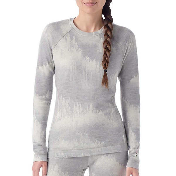Women's Smartwool Merino Base Layer Long Sleeve, Light Grey