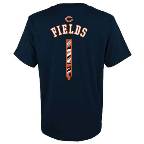 Genuine Stuff Kids' Chicago Bears Justin Fields #1 Drip Name & Number T-Shirt