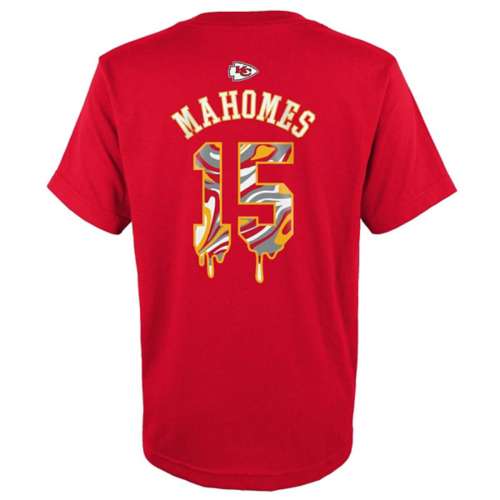 Outerstuff Youth Patrick Mahomes Red Kansas City Chiefs Mainliner Drip Player Name & Number T-Shirt Size: Large
