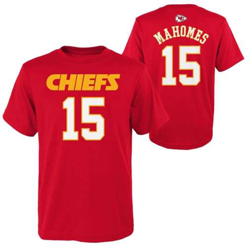 Outerstuff Kansas City Chiefs Youth Patrick Mahomes #15 Mainliner Player T-Shirt Red L