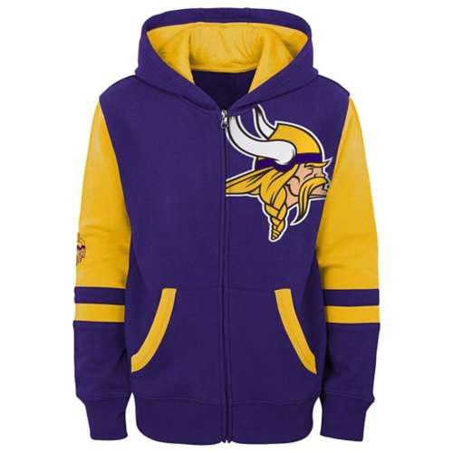 Minnesota Vikings Men's Zip Up Hoodie Sweatshirt Casual Hooded Jacket Coat  Gift