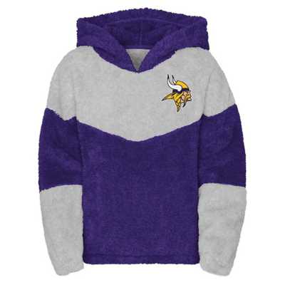 NFL Minnesota Vikings Girls' Fleece Hooded Sweatshirt - S