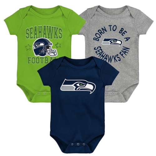 Genuine Stuff Baby Seattle Seahawks Born 2 Be Onesie 3 Pack