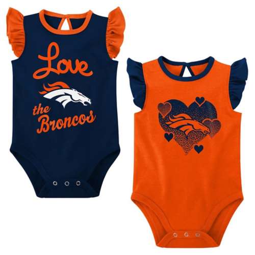 Genuine Stuff Baby Girls' Denver Broncos Spread Love 2 Pack