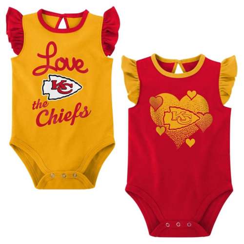 NFL Baby Girls Kansas City Chiefs Dress & Diaper Cover Set - 18mo