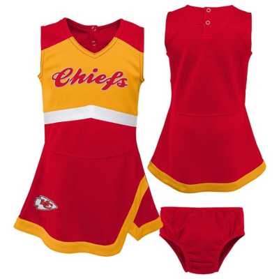 NFL Baby Girls Kansas City Chiefs Dress & Diaper Cover Set - 18mo