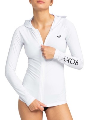 ラッシュガード ROXY New Essential Hooded Zip-Up Rash Guard KVJ0 ERJWR03697- New Essentials Long Sleeve Hoodie Zipped Rashguard - Roxy