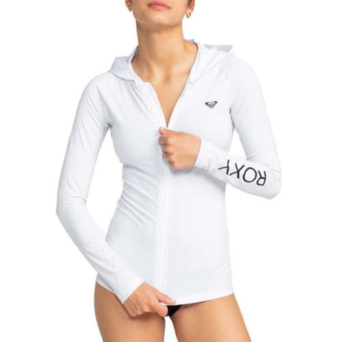 Women's Roxy New Essentials Hooded Long Sleeve Zip-Up Hoodie Swim Cover Up