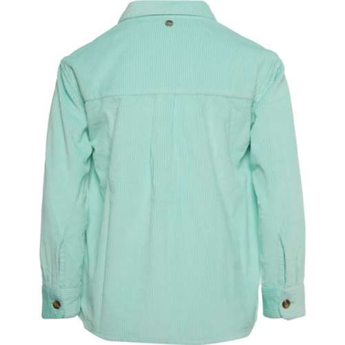 Girls' Roxy Let You Know Corduroy Long Sleeve Button Up patch shirt