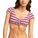 Women's Roxy Paraiso Stripe Cropped Swim Bikini Top