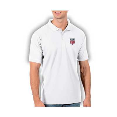 Men's Antigua White New York Giants Legacy Pique Polo Size: Small