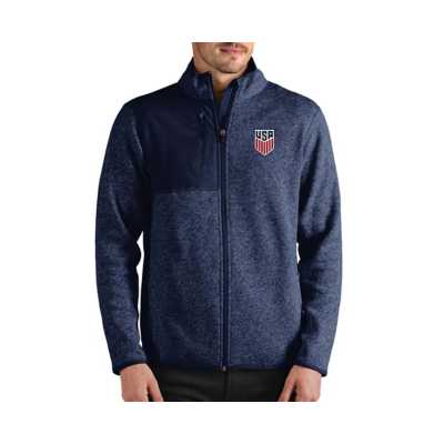 Buffalo Bills Antigua Course Full-Zip Jacket - Heathered Navy