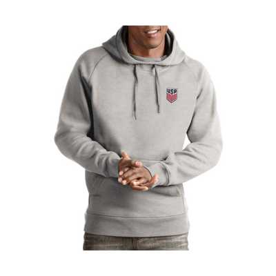 Men's Antigua Heathered Gray Dallas Cowboys Team Victory Full-Zip Hoodie Size: 4XL