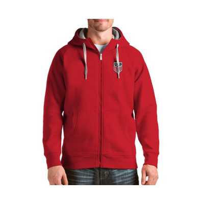 Antigua Kansas City Chiefs Red Victory Full-Zip Hoodie