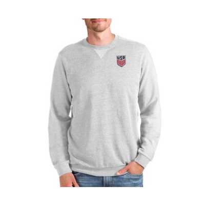 Men's Antigua Heathered Gray Philadelphia Eagles Reward Crewneck Pullover  Sweatshirt