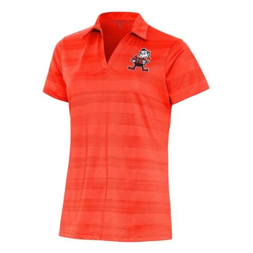 Antigua Women's Cleveland Browns 'Hands on Hips Brownie'' Classic Compass Polo