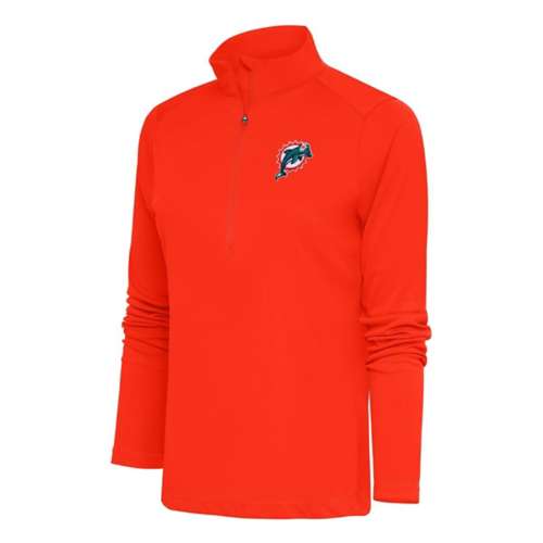 Antigua Women's Miami Dolphins Classic Tribute Long Sleeve 1/4 Zip