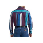 Men's Wrangler Vintage Inspired Brushpopper Classic Fit Long Sleeve Button Up Shirt - Thumbnail 2 of 3