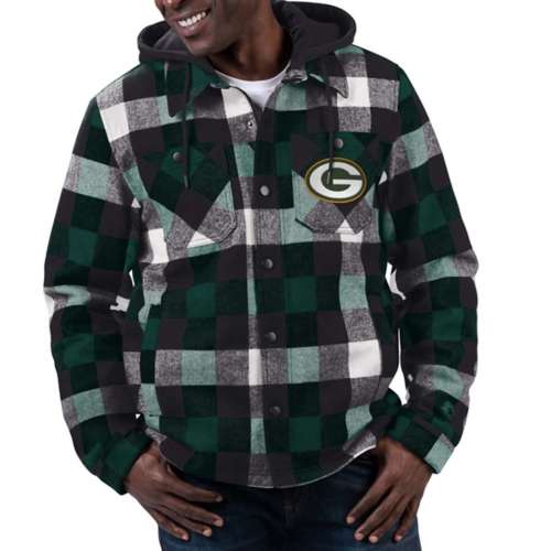 G-III Green Bay Packers Sherpa Flannel utility jacket