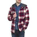Men's cutaway-collar terry shirt Estchester Flannel Hooded Shacket