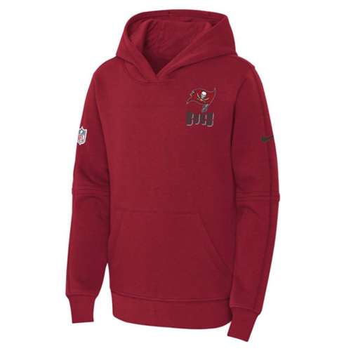 Youth Nike Red Tampa Bay Buccaneers 2023 Sideline Club Fleece Pullover Hoodie