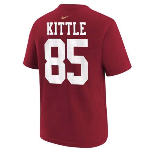 Kids' San Francisco 49ers Nike George Kittle #85 Fuse Name & Number T-Shirt Large Red