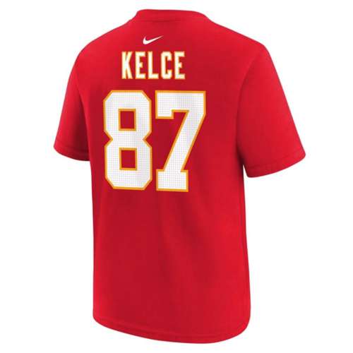 Nike Kids' Kansas City Chiefs Travis Kelce #87 Fuse Name & Number T-Shirt