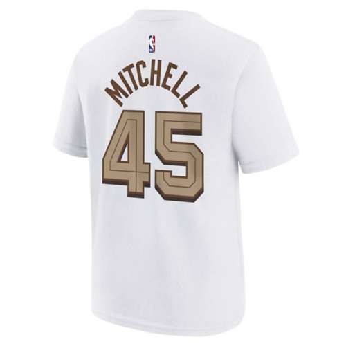 Nike Kids' Cleveland Cavaliers Donovan Mitchell #45 City Edition Name & Number  T-Shirt